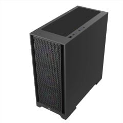PowerBoost PB‑PS5846B 600 W ATX USB 3.0 Rainbow Aydınlatmalı 4×120 mm Rainbow Fan Mesh Ön Panel Temperli Cam Gaming Siyah Kasa