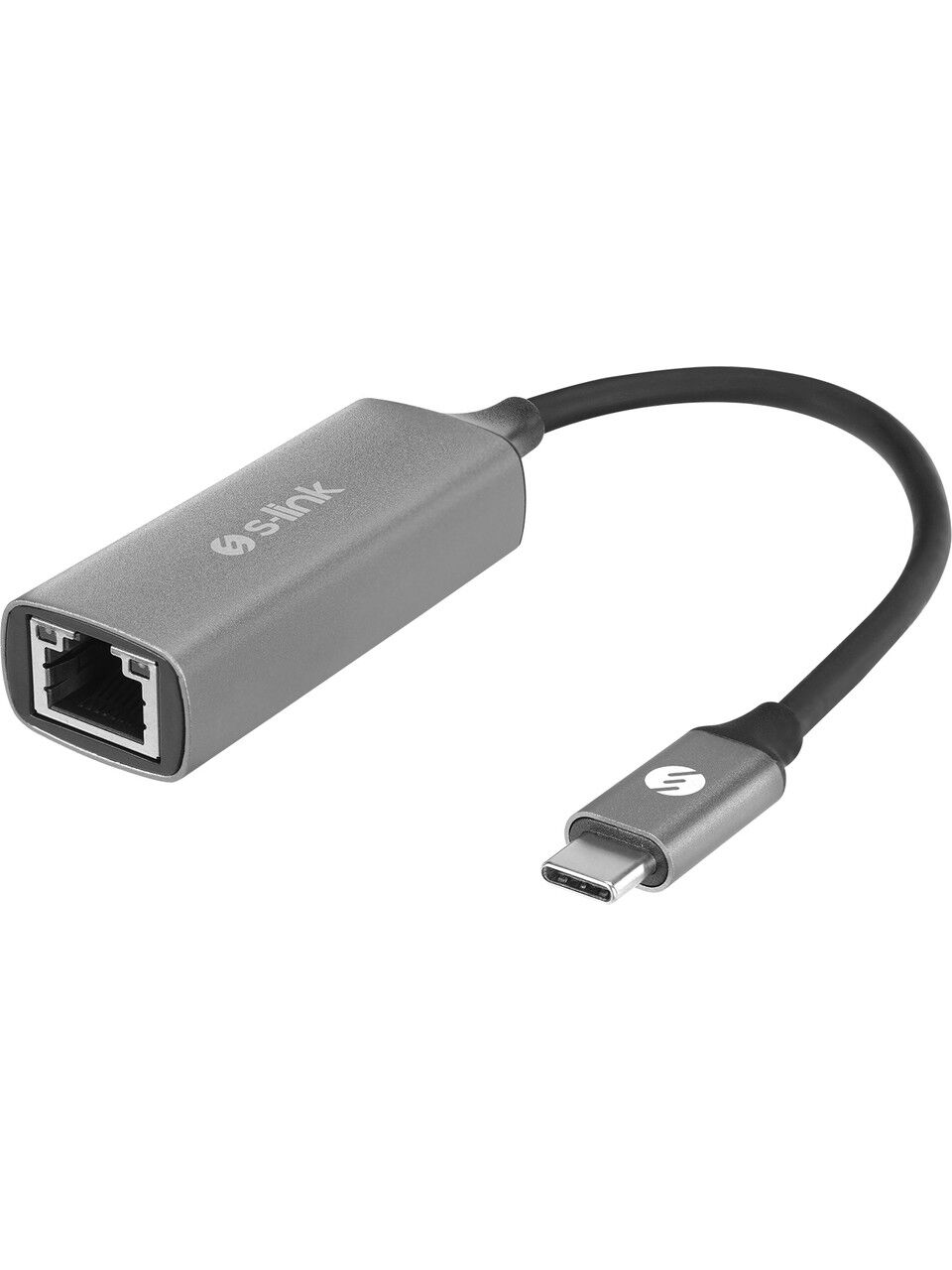 S-link SW-U336 Gri Metal Type-C to RJ45 10/100/1000Mbps Gigabit Ethernet Adaptör