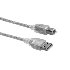 S‑LINK SL‑U2005 USB 2.0 Type A Erkek – Type B Erkek 5 Metre Şeffaf Yazıcı Kablosu (480 Mbps) – 5 m