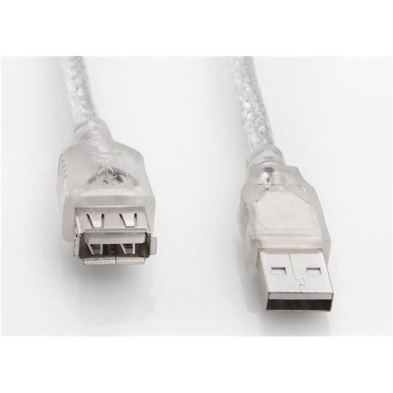 S-LINK SL-AF2015 USB 2.0 1.5 Metre Şeffaf Uzatma Kablosu