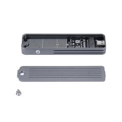 Vcom CU855SN‑F USB 3.2 Gen 2 Type‑C M.2 NVMe & SATA 2230/2242/2280 Parmak İzli Encryption SSD/HDD Kutusu, 10 Gbps, Alüminyum Alaşımlı, 8TB Kapasiteli, Windows/Mac/Android Uyumlu – Gri