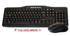 Elba EC-266F F USB Siyah Kablosuz Klavye Mouse Set