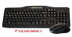 Elba EC-266F F USB Siyah Kablosuz Klavye Mouse Set