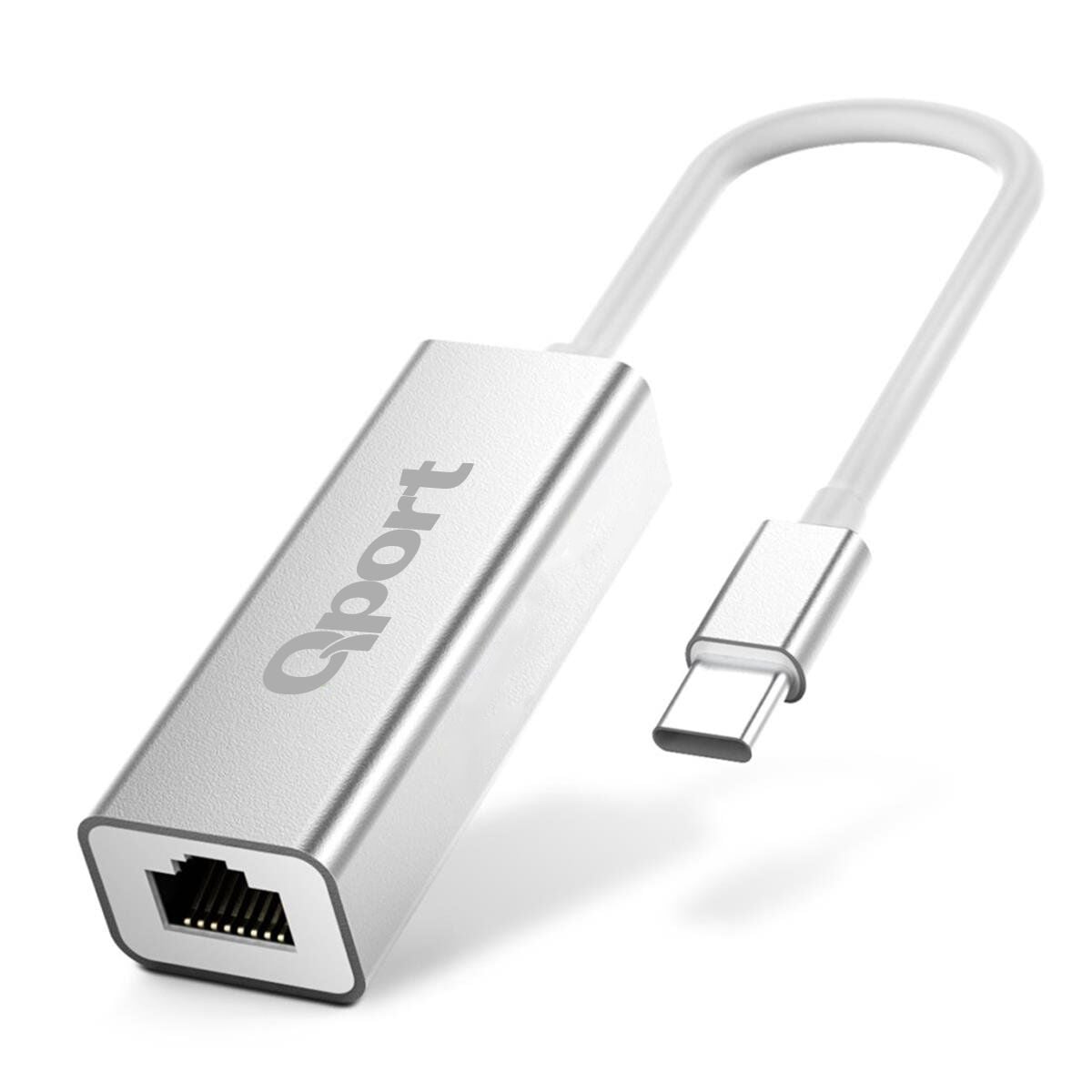 Qport Q-TR45 USB-C to RJ45 Gigabit Ethernet 10/100/1000 Mbps Dönüştürücü Adaptör