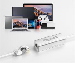 Qport Q-TR45 USB-C to RJ45 Gigabit Ethernet 10/100/1000 Mbps Dönüştürücü Adaptör