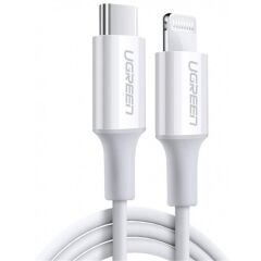 UGREEN TYPE-C TO LIGHTNING 3A PD MFİ SERTİFİKALI HIZLI ŞARJ KABLOSU 1 MT BEYAZ 10493