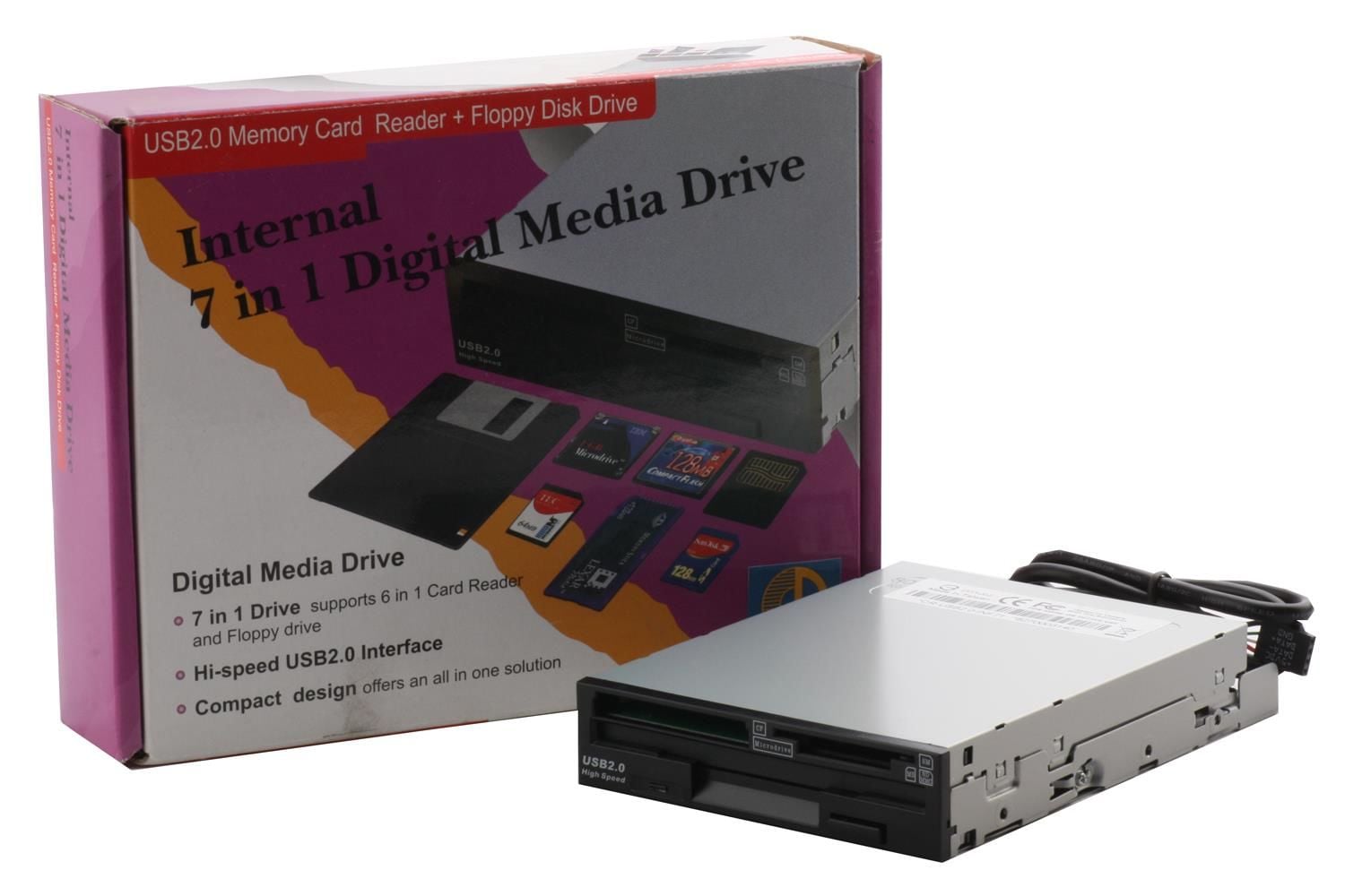 CIRCLE DATA 2.5'' Dahili Kart Okuyucu (Card Reader) Floppy Yuvası Uyumlu
