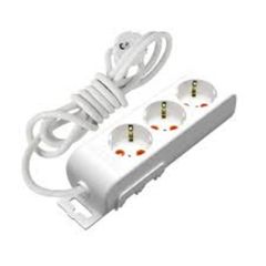 Mutlusan Ri-Tech 3'lü Topraklı Grup Priz 3 Metre Kablolu Beyaz (001 175 310002 03 00)