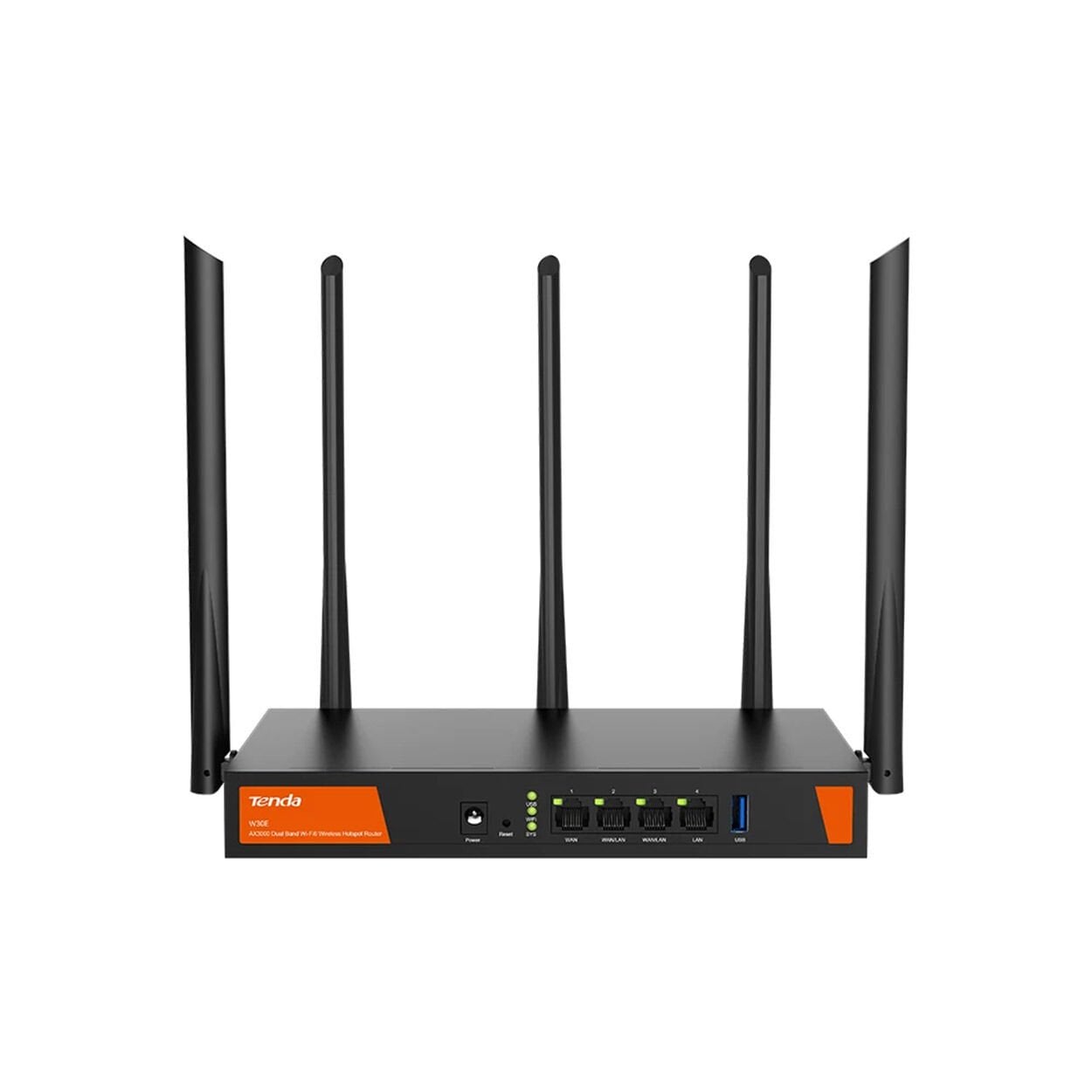 TENDA W30E 4GE Port AX3000 Dual Band Metal Hotspot Router