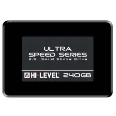 HI‑LEVEL HLV‑SSD30ULT/240G 240 GB 2,5″ SATA III SSD – 550 MB/s Okuma • 530 MB/s Yazma • 7 mm İnce • 3 Yıl Garanti