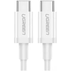 UGREEN USB‑C to USB‑C 3 A 60 W QC/PD Hızlı Şarj & Data Kablosu 1 m Beyaz (Model 60520) – 480 Mbps, 56 KΩ Güvenlik Dirençli