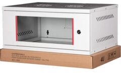 Lande LN-STB04U5440LG 4U 540x400 mm Ön Tek Cam Kapaklı Duvar Tip Boş Demonte Rack Kabinet