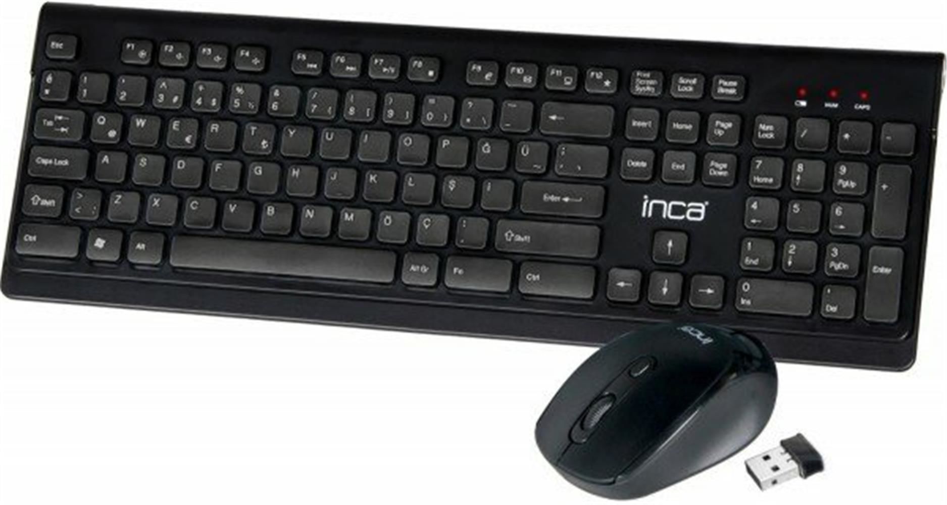 INCA IWS-519 Wireless Multimedia TYPE-C Klavye & Mouse Set