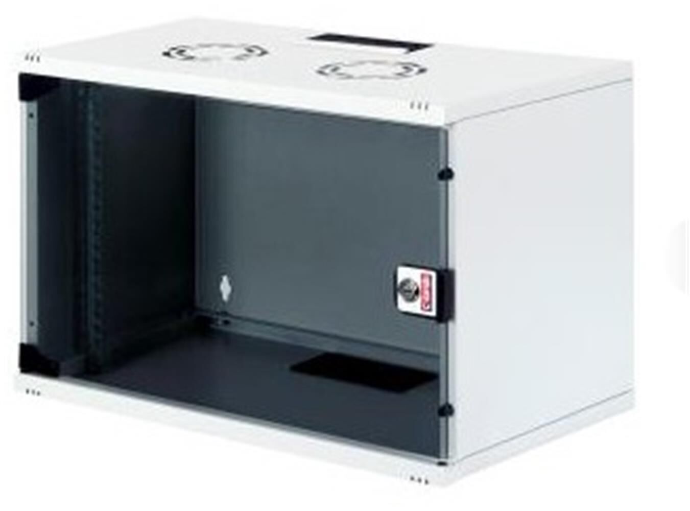 Lande LN-STB07U5440LG 7U 540x400 mm Ön Tek Cam Kapaklı Duvar Tip Boş Demonte Rack Kabinet