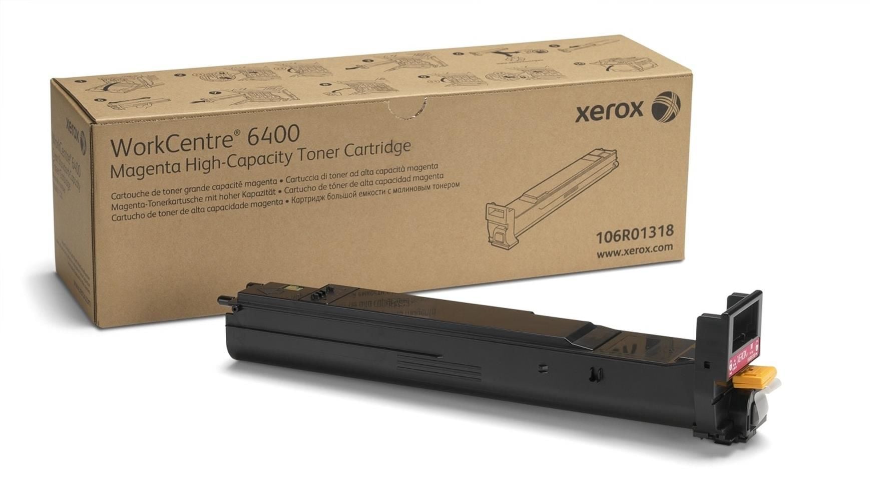 Xerox 106R01318 WorkCentre 6400 Yüksek Kapasite Magenta Toner (14.000 Sayfa)