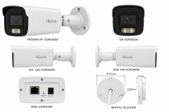 HiLook IPC-B169HA-LUF/SL 6MP 2.8mm Canlı Uyarı Akıllı Renkli Sabit Bullet IP Güv. Kam
