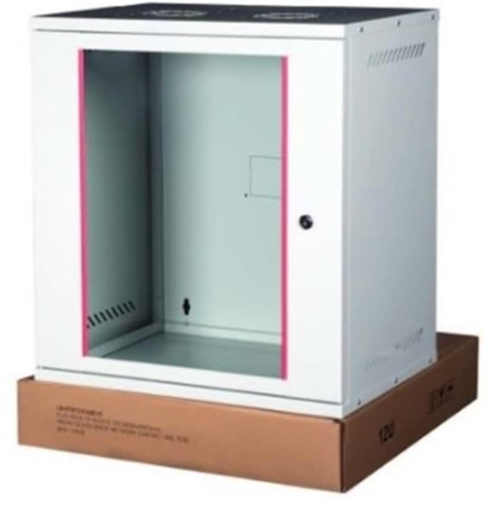 Lande LN-STB12U5440LG 12U 540x400 mm Ön Tek Cam Kapaklı Duvar Tip Boş Demonte Rack Kabinet