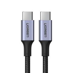 UGREEN USB‑C to USB‑C 5 A 100 W QC/PD 3.1 Örgülü Hızlı Şarj & Data Kablosu 1 m Siyah (Model 70427) – 10 Gbps, 56 KΩ Güvenlik Dirençli