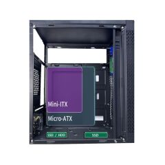Aztech Titan AZTB02600 600W Micro-ATX Siyah Bilgisayar Kasası