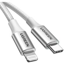 UGREEN USB‑C to Lightning 3 A PD MFi Sertifikalı Örgülü Hızlı Şarj & Data Kablosu 2 m Gümüş (Model US304‑70525)