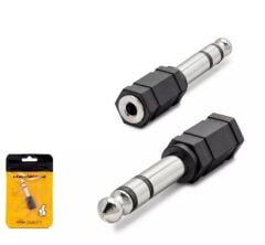 Hadron HDX1265 6.5mm (6.35mm) Dişi to 3.5mm Erkek Mono Jack Çevirici Adaptör