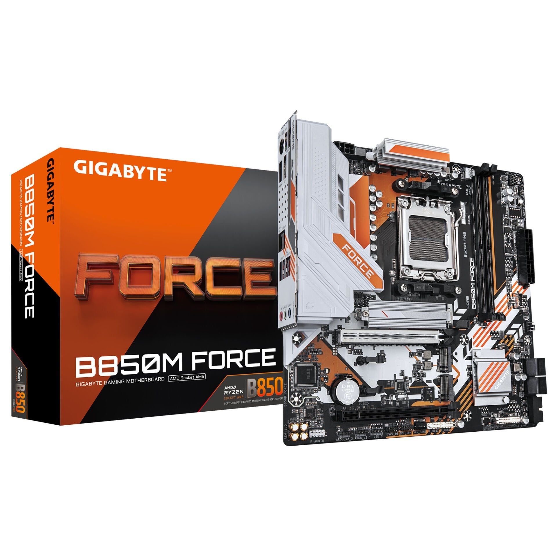 Gigabyte B850M FORCE WIFI AMD B850 Soket AM5 DDR5 8000MHz(OC) 2x M.2 HDMI DP mATX Anakart