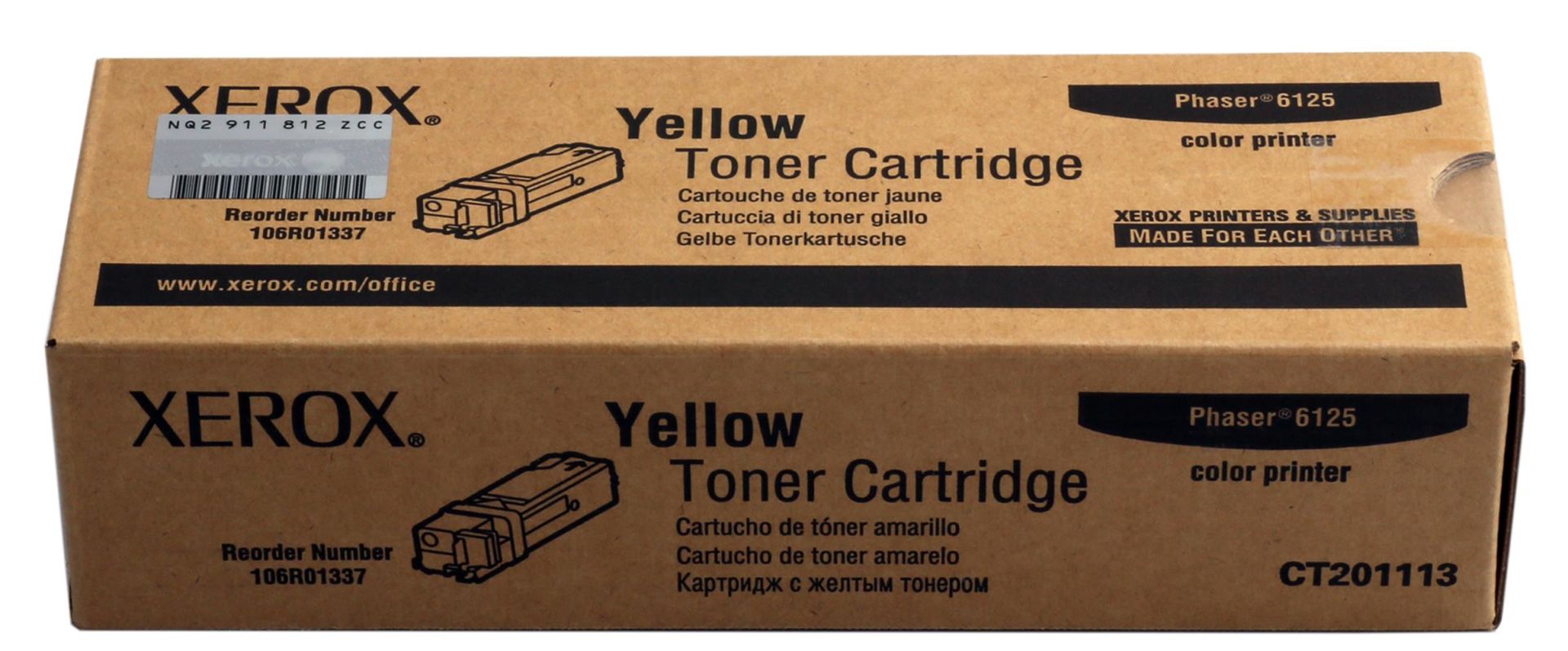 Xerox Phaser 6125 Yellow (Sarı) Standart Kapasiteli Lazer Toner Kartuşu (1.000 Sayfa)