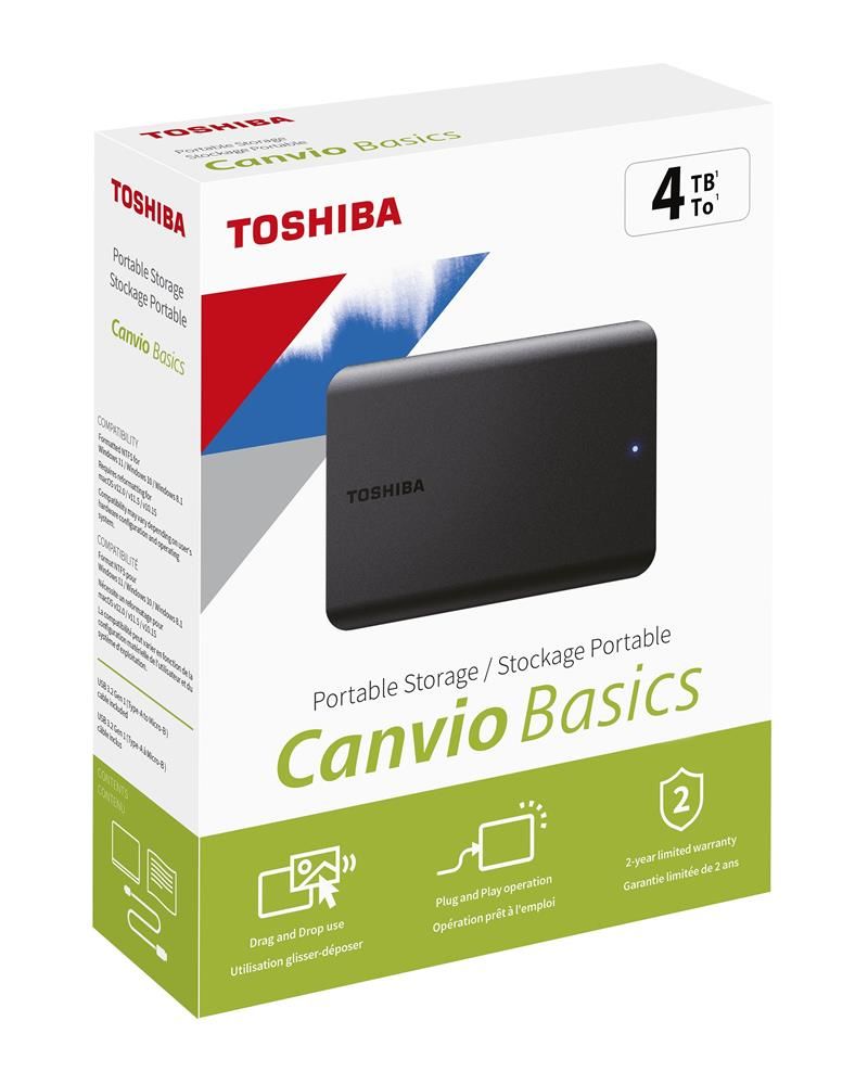 Toshiba 4TB Canvio Basics HDTB540EK3CA 2.5'' USB 3.2 Gen1 Harici Harddisk