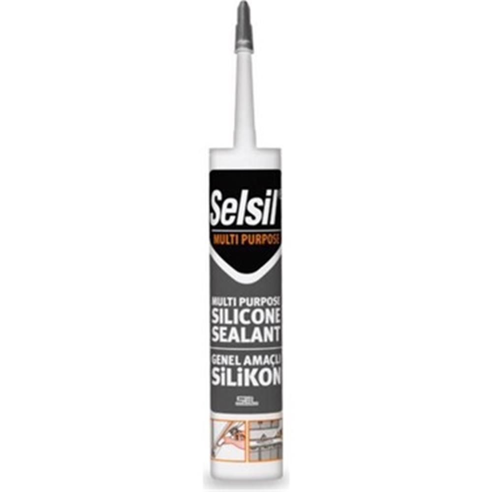 Selsil Genel Amaçlı Silikon 280 gr Beyaz - Solvent İçermeyen Mastik Yapıştırıcı