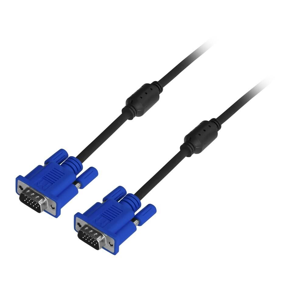 FRISBY FA‑VG10 3 Metre VGA (D‑Sub 15 Pin) Erkek‑Erkek Nikel Kaplama Alüminyum Kalkanlı Filtreli PVC Kılıflı Kablo