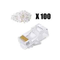 APRONX RJ45 KONNEKTÖR (ŞEFFAF) 100 'lü PAKET YENİ NESİL