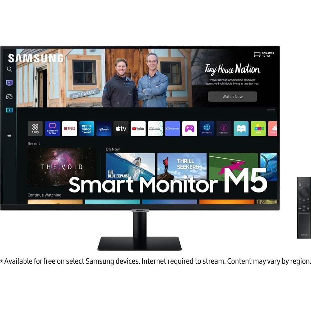 Samsung 27'' M5 27BM500EUXUF FHD 60Hz 4ms (Wi-Fi+Bt+Smart Hub) Hoparlörlü Smart Akıllı Tv Monitör