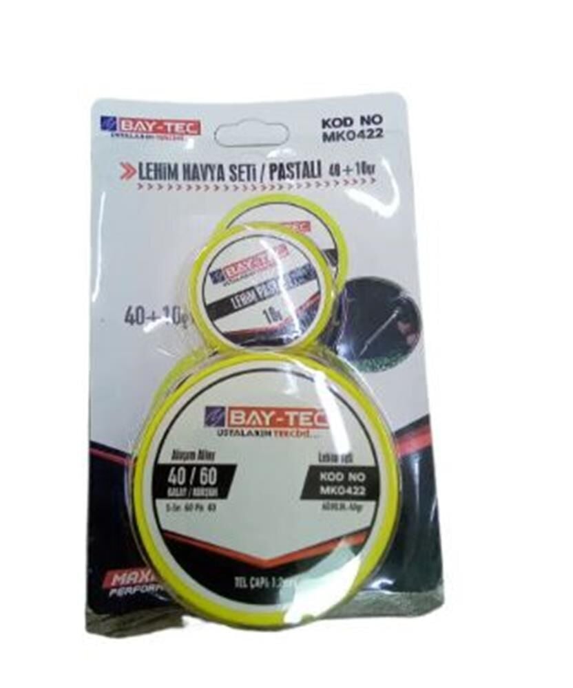 Bay-Tec MK-0422 Lehimleme Seti - 40W Havya, 10g Lehim Teli ve Lehim Pastası