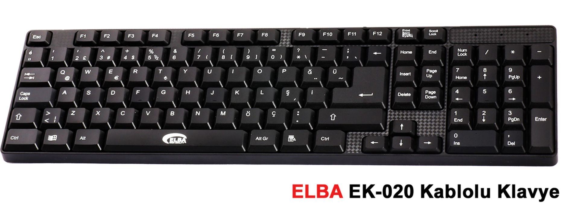 Elba EK-020 Q USB Kablolu Standart Türkçe Q Klavye - Siyah