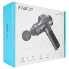 Everest EV-MT51 2500mAh Kablosuz Dijital Masaj Aleti Karbon Fiber Siyah