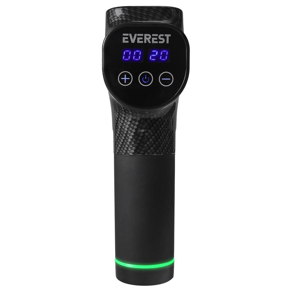 Everest EV-MT51 2500mAh Kablosuz Dijital Masaj Aleti Karbon Fiber Siyah