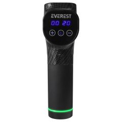 Everest EV-MT51 2500mAh Kablosuz Dijital Masaj Aleti Karbon Fiber Siyah