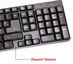 Elba EK-020 F USB Kablolu Standart Türkçe F Klavye - Siyah