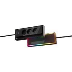 S-link PRZ05 3 Soketli 2 USB 2 Type-C PD20 2M 306 Joule Tam Bakır Gaming Siyah Akım Korumalı Priz