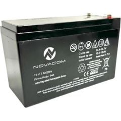 Nova 12V 7Ah Tam Bakımsız Kuru Akü - VRLA AGM Derin Döngü UPS ve Güvenlik Sistemleri Aküsü (2kg)