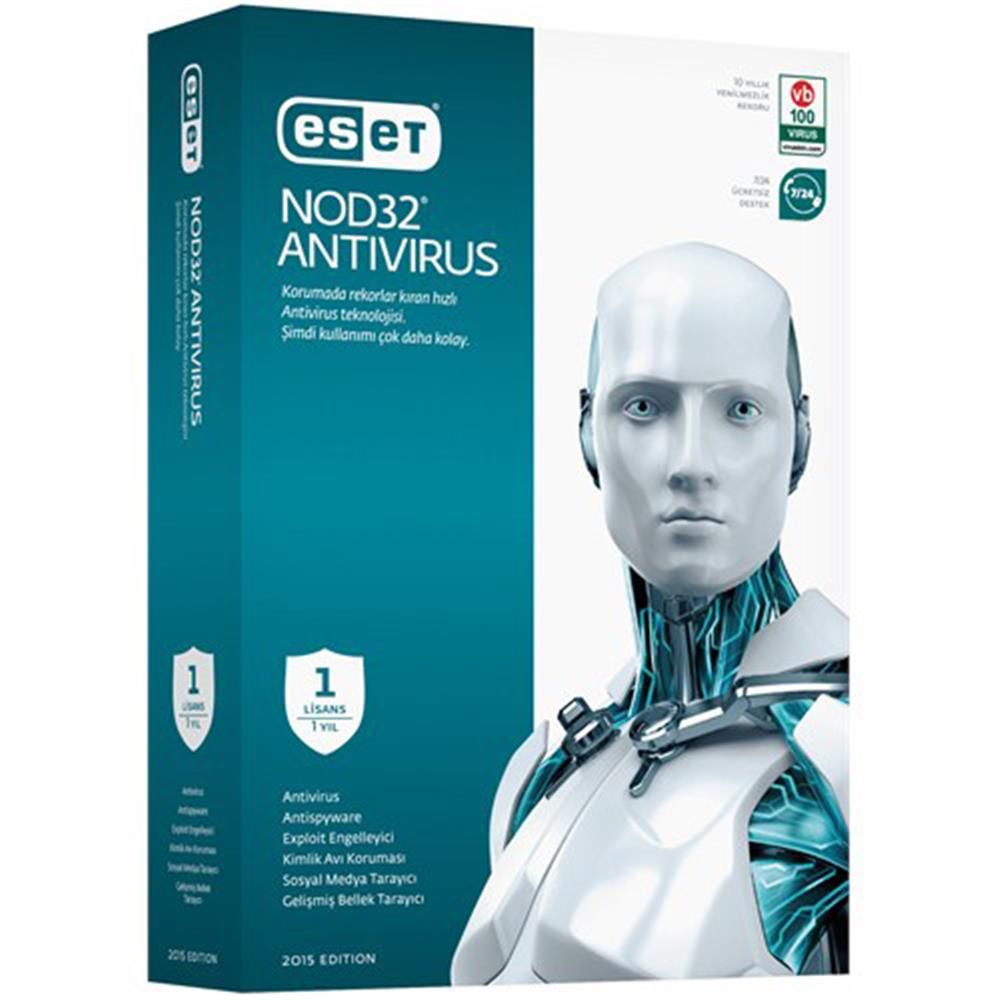 Eset Nod32 Antivirus 1 Kullanıcı 1 Yıl