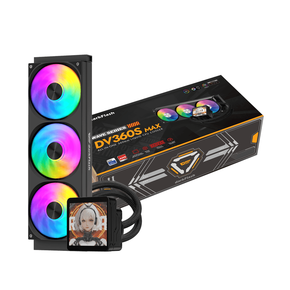 DarkFlash DV360S Max ARGB LCD 360mm Siyah Sıvı Soğutma 1851/AM5