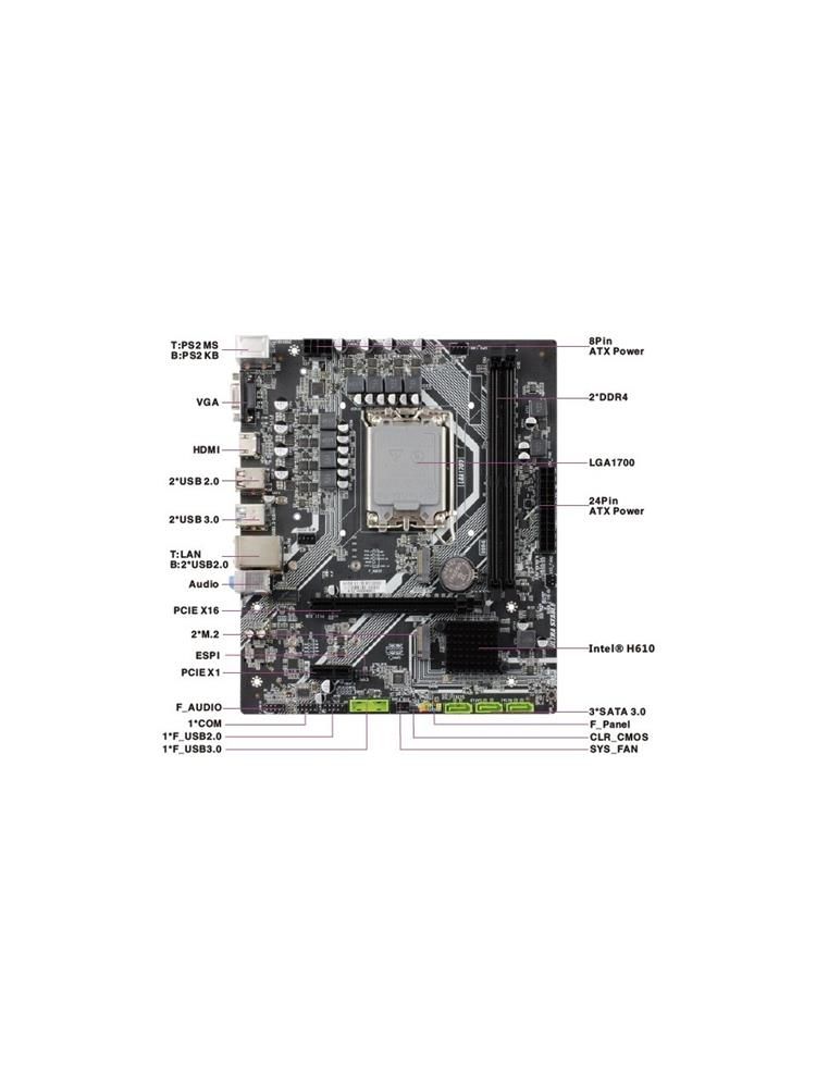 Seclife H610DA1 Intel LGA1700 DDR4 mATX Anakart