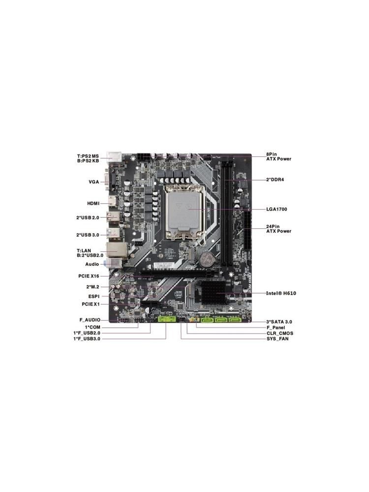 Seclife H610DA1 Intel LGA1700 DDR4 mATX Anakart