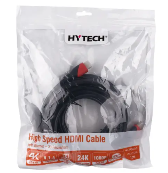 HYTECH HY-HDM10 HDMI to HDMI 10M Altın Uç 24K 1.4V 3D Kablo