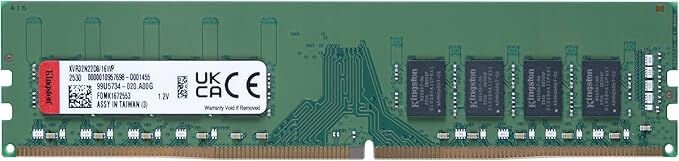 Kingston ValueRAM 16GB 3200MHz DDR4 CL22 Masaüstü Bellek (KVR32N22D8/16WP)