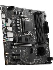 MSI PRO B760M‑P DDR5 LGA 1700 Intel B760 Soket 1700 DDR5‑6800 MHz OC 4x DIMM 256GB Maks PCIe 4.0 x16 2x PCIe 4.0 x1 2x M.2 USB 3.2 Gen 2 Type‑C HDMI DP VGA 1 G LAN mATX Anakart
