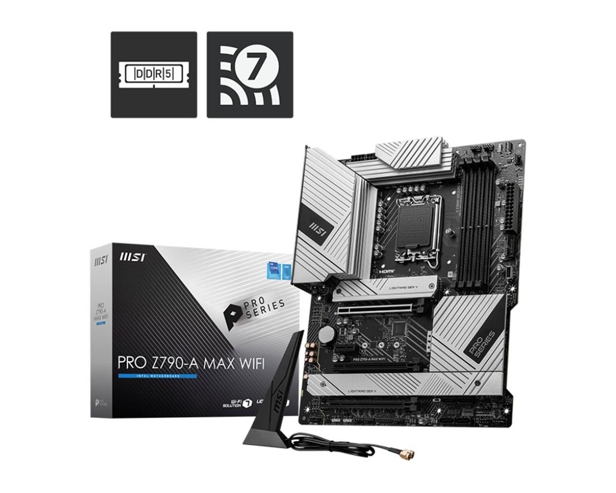 MSI Pro Z790-A Max WIFI DDR5 7800MHz (OC) Intel Z790 Soket 1700 ATX Gaming Anakart