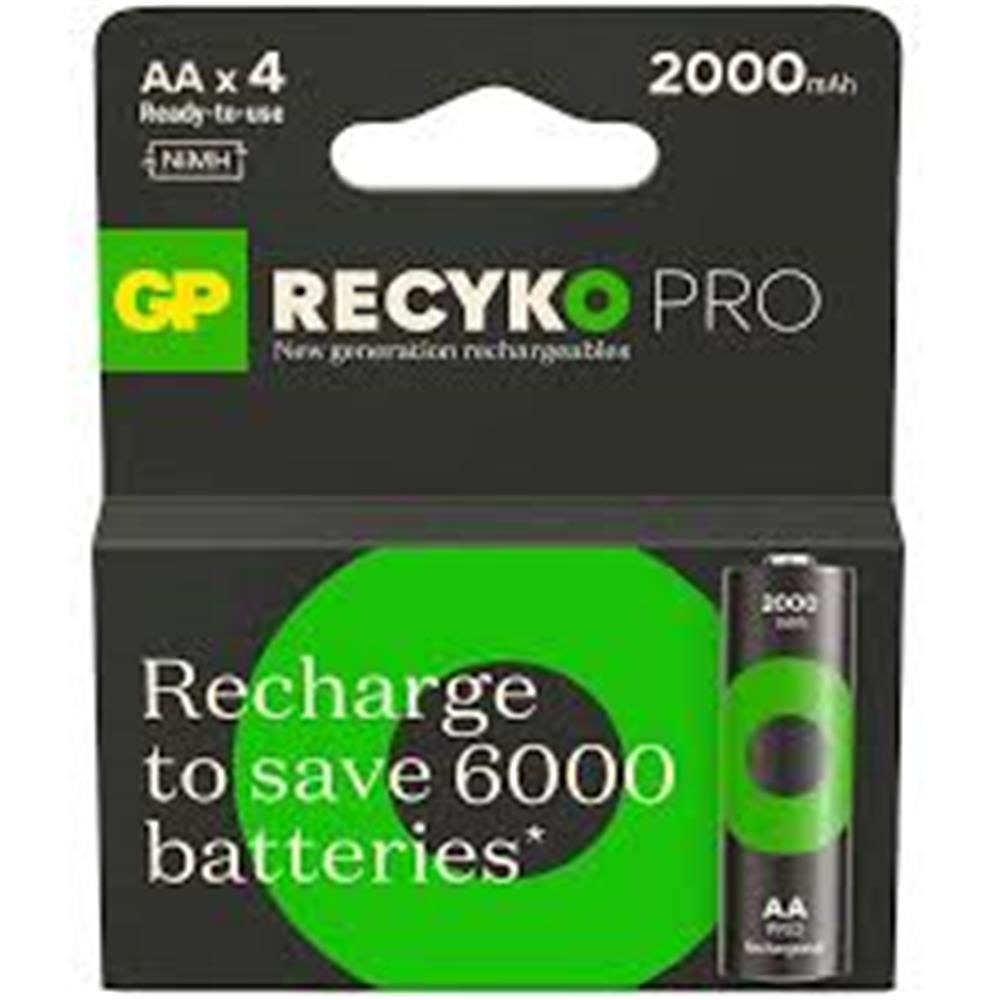 GP ReCyko Pro AA 2100 mAh NiMH Şarj Edilebilir Kalem Pil 4'lü Paket GP210AAHCBEM-2GB4