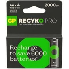 GP ReCyko Pro AA 2100 mAh NiMH Şarj Edilebilir Kalem Pil 4'lü Paket GP210AAHCBEM-2GB4